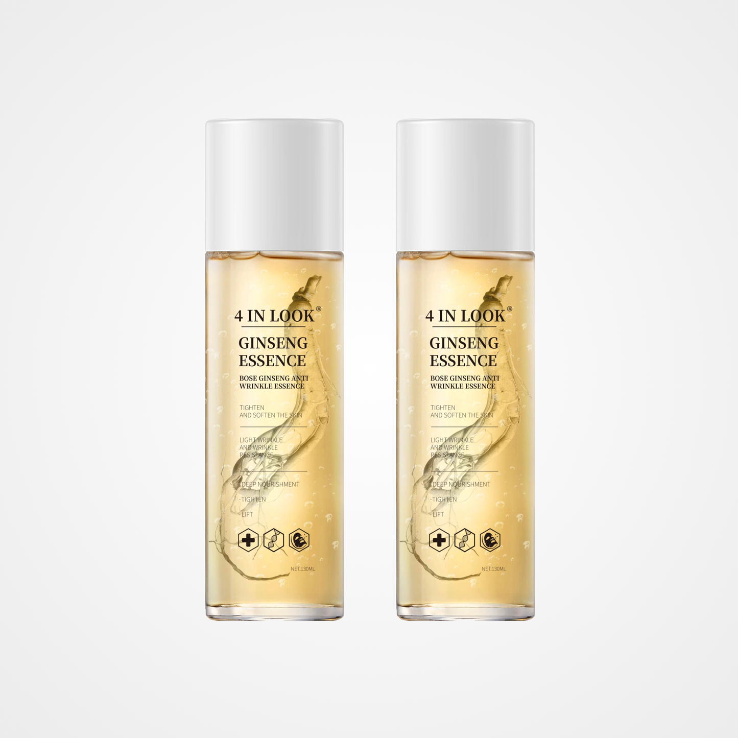 [4inlook official]Natural Ginseng Anti-Aging Hydrating Essence Water – 100% Wild Ginseng from Himalayas, Deep Moisture & Wrinkle Care for All Skin Types    Firming Skincare Serums Moisturizer Gentle